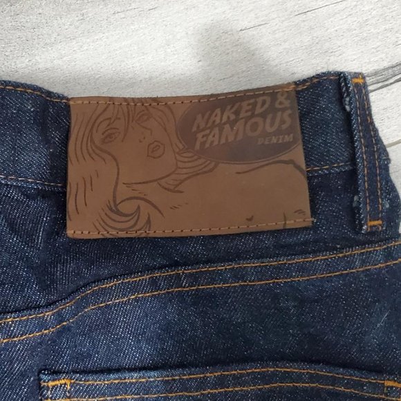 Naked & Famous Super Skinny Guy Dirty Fade Selvedge Size 30 Men Jeans - Picture 7 of 9